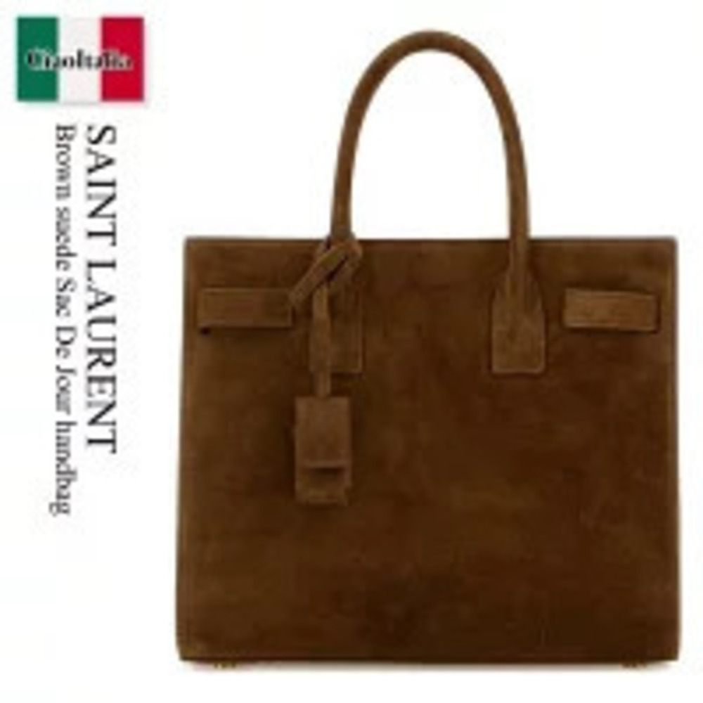 Saint Laurent Bag Handbag Brown Suede Sac De Jour